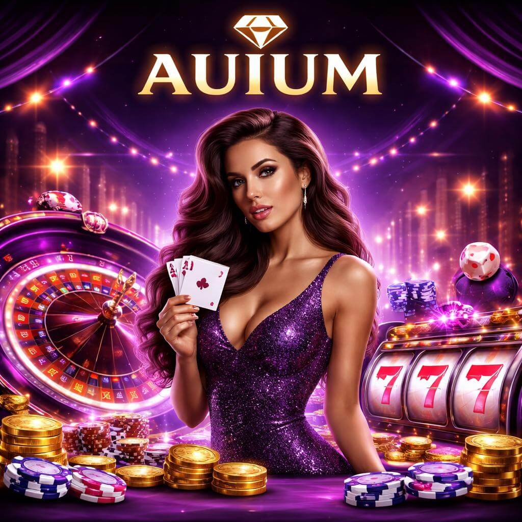 AUIUM casino homepage featuring modern gameplay live tables and a diverse entertainment selection